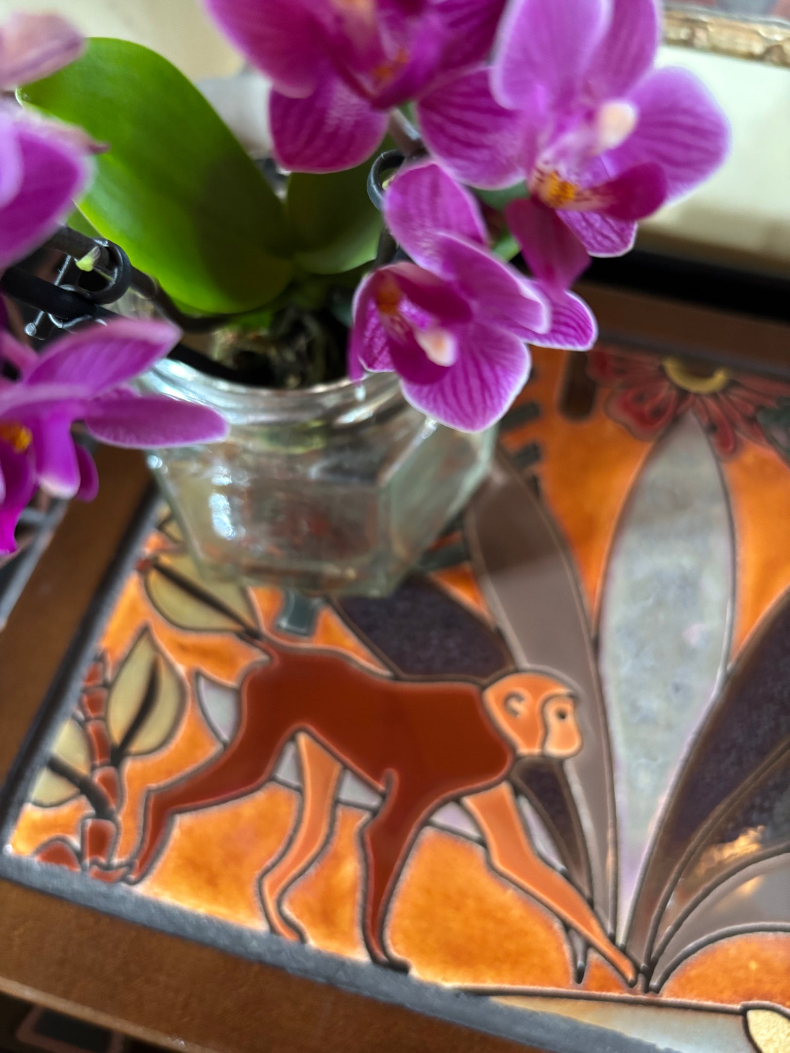 Jungle Muse - Framed Monkey Tile